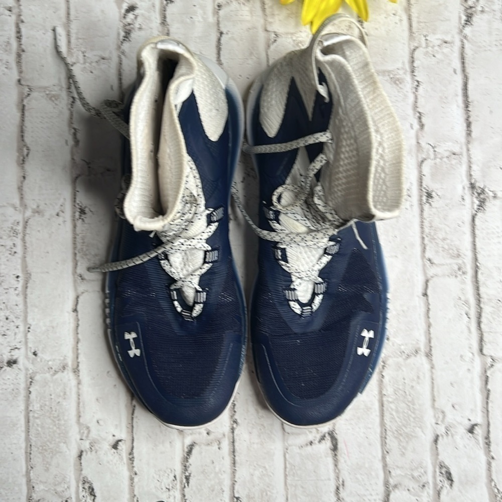 Under Armour Volleyball Shoes Supportive Hi Women’s 10 Navy Highlight - Picture 5 of 6